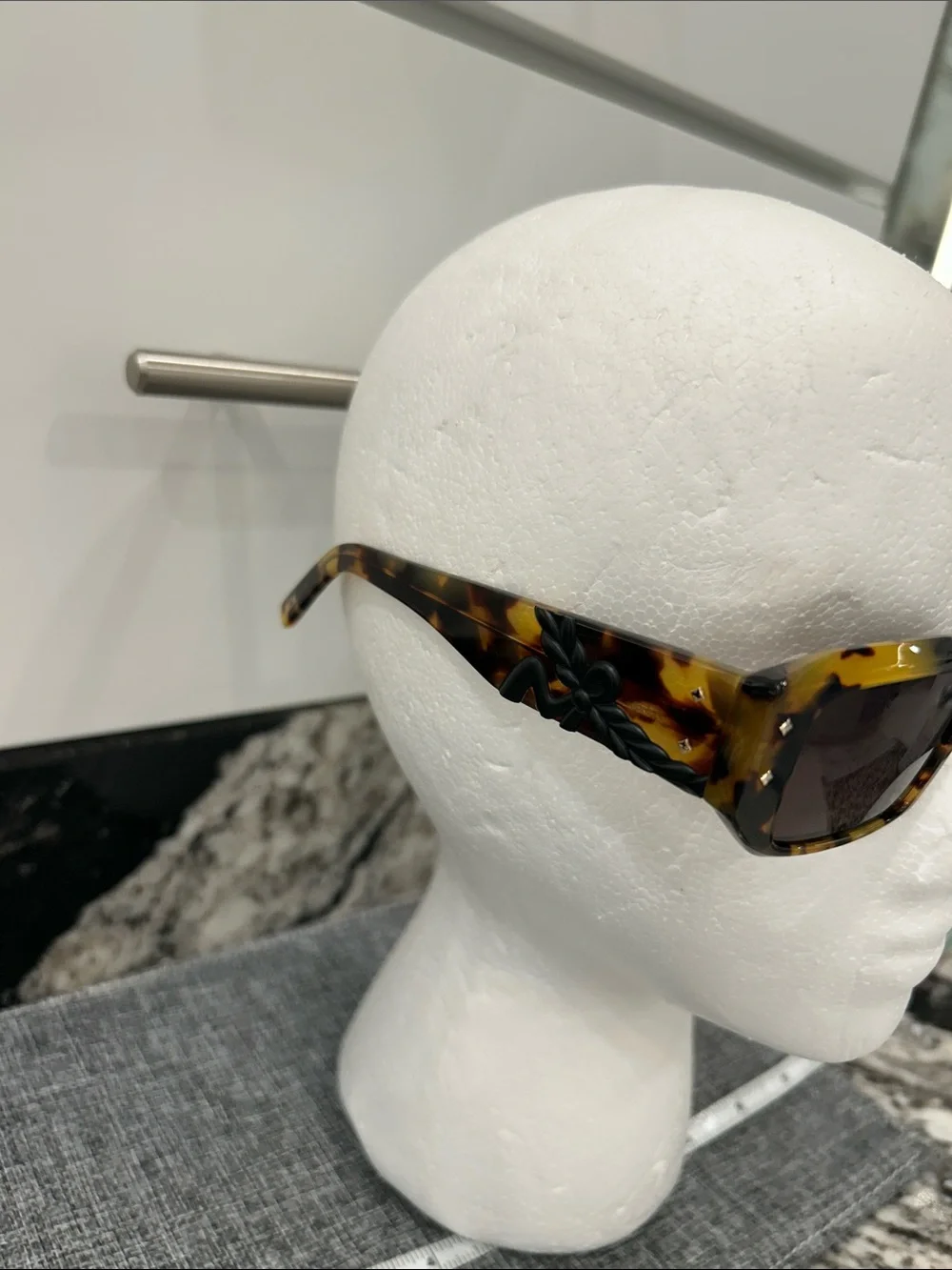 MCM Tortoiseshell Rectangular Sunglasses with Brown Lenses